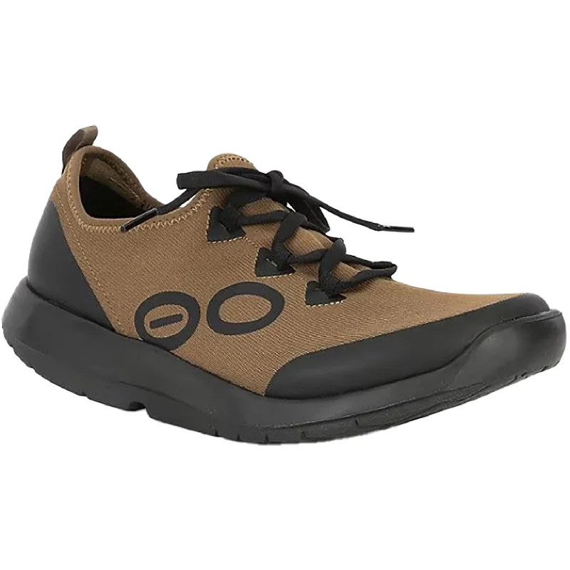 Men's Stylish Shoes Men's OOFOS OOMG Sport LS Black/Tactical Green Mesh