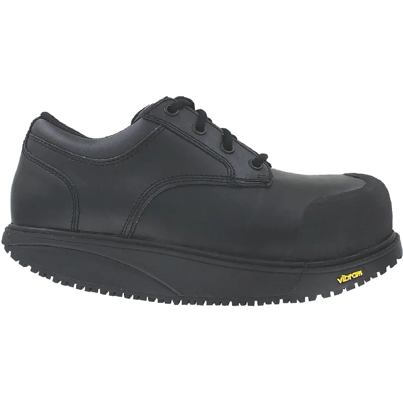 Men's Cozy Shoes Unisex MBT Omega Safety Work Shoe Black Leather