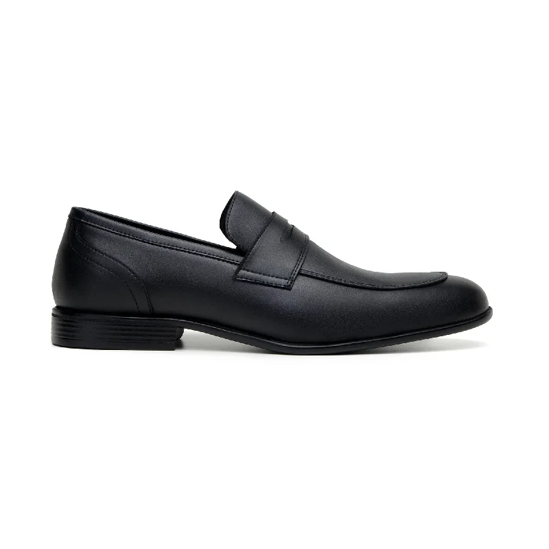 Men's Versatile Shoes 'Jean-Luc' men's classic loafer in vegan leather by Zette Shoes - black Men's Versatile Shoes 'Jean-Luc' men's classic loafer in vegan leather by Zette Shoes - black