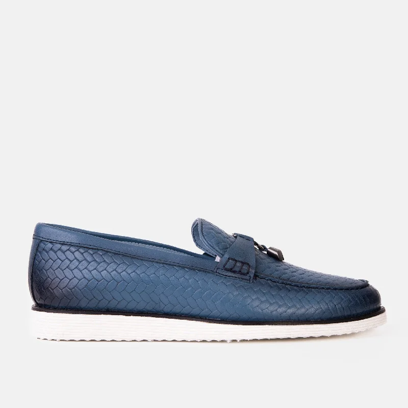Men's Slip-Resistant Shoes The Sperry Jeans Blue Leather Tassel Loafer Men Shoe