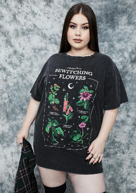 Women's Casual Apparel My Essential Herbs Oversized Graphic Tee