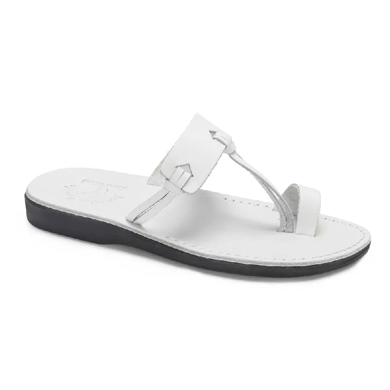 Men's Eco-Friendly Boots David - Leather Open Toe Sandal | White