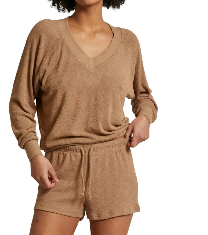 Women's Fashion-Forward Apparel Oconnor Boucle Sweatshirt In Walnut