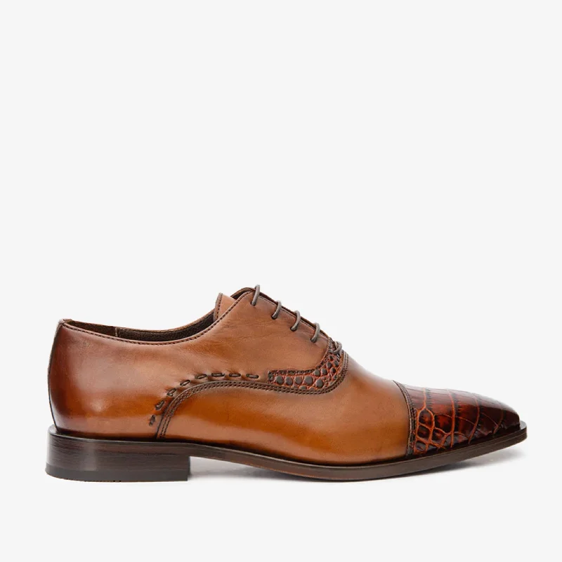 Men's Temperature-Regulating Boots The Yukon Tan Single Brogue Cap Toe Oxford Men Shoe Men's Temperature-Regulating Boots The Yukon Tan Single Brogue Cap Toe Oxford Men Shoe