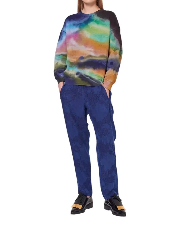 Women's Effortless Casual Outfit Yves Sweatshirt In Rainbow Camo