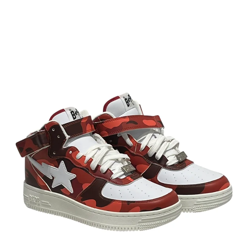Men's Versatile Boots BAPE STA!/Hi-Sneakers/US 8.5/RED/20TH