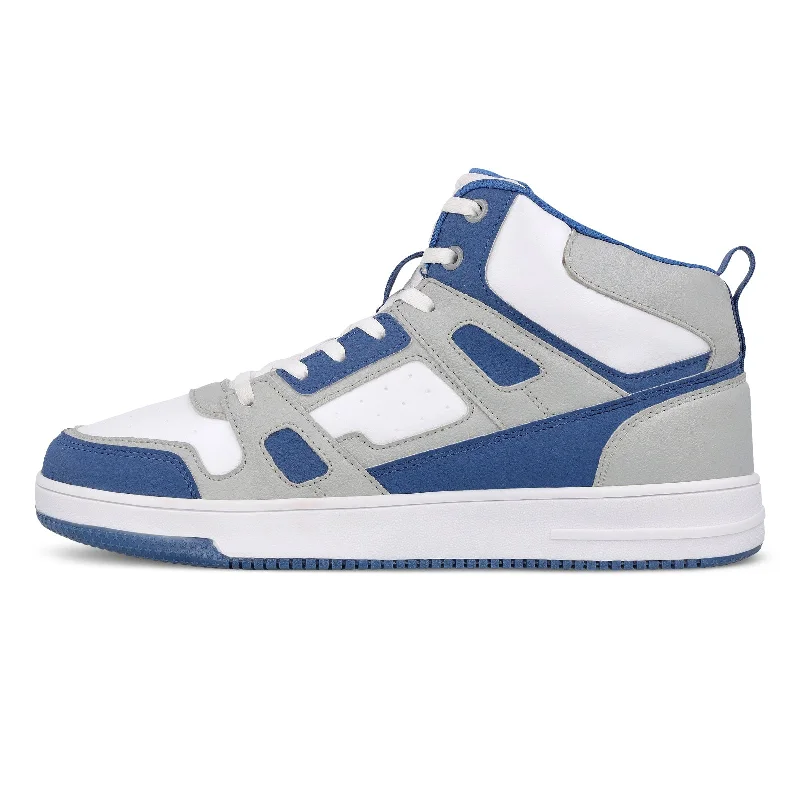 Men's Comfortable Shoes Men's High Top Sneakers - WY3466 Blue White