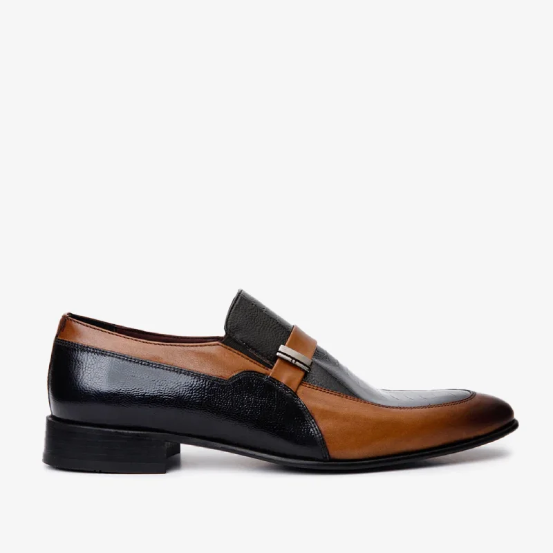Limited Stock On High-Quality Shoes At Great Prices The Kazablanka Brown & Navy Leather Bit Loafer Men Shoe