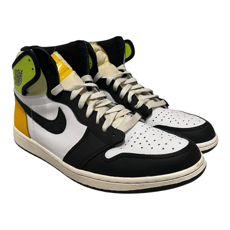 Men's Trendy Shoes NIKE/Hi-Sneakers/US 11/Leather/YEL/Jordan 1 Retro High