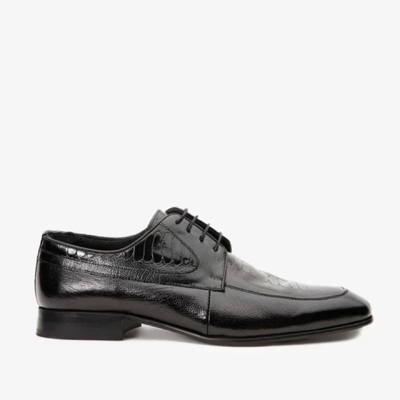 Shop Now For Discounted Shoes The Martin Black Leather Derby Men Shoe Final Sale!