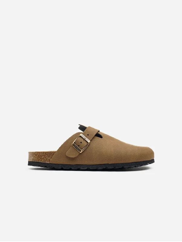Stylish Shoes For Men Taro Comfort Men's Vegan Footbed Slippers | Brown