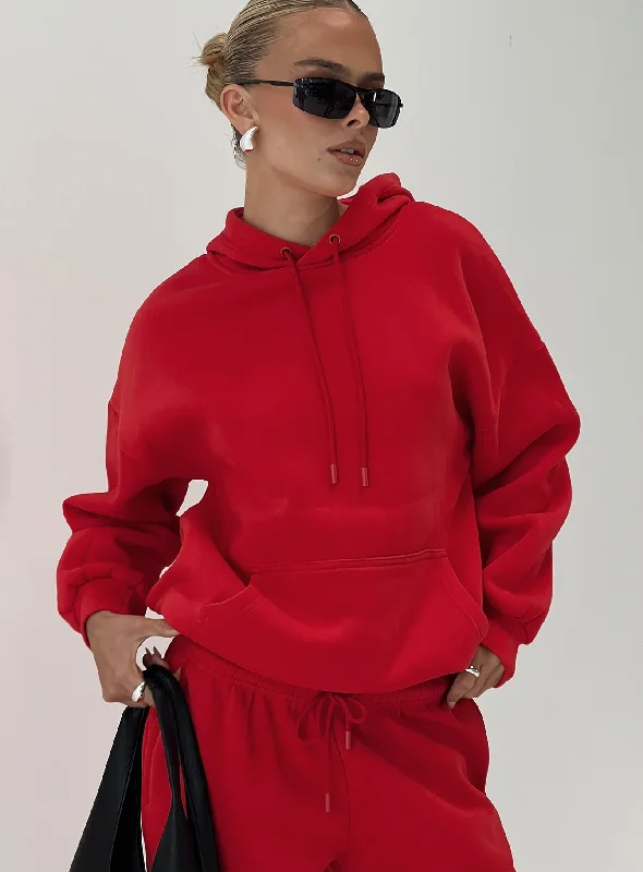 Clothes Women Dream Fleece Classic Hoodie Red