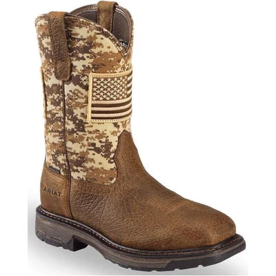 Men's Waterproof Boots 10022968 Ariat Men's WorkHog Patriot Camo Safety Toe Wellington Work Boots Men's Waterproof Boots 10022968 Ariat Men's WorkHog Patriot Camo Safety Toe Wellington Work Boots