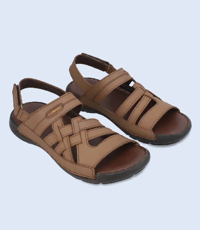 Men's Flexible Sole Boots BM5858-BROWN-Men Sandal