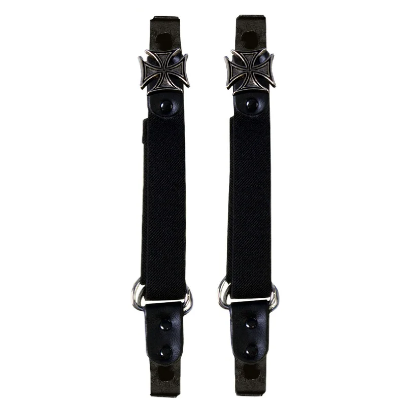 Men's Waterproof Boots Hot Leathers BUA2013 Iron Cross Motorcycle Riding Pant Clips