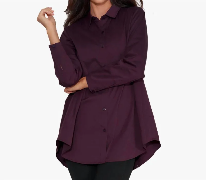 Designer Women's Fashion Online Prime Time Tunic In Aubergine