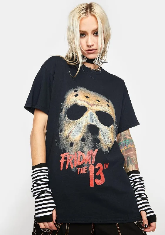 Flash Discount Friday The 13th Mask Graphic Tee