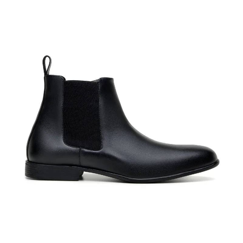 Comfortable Shoes For Men 'Harry' men's vegan chelsea by Zette Shoes - black