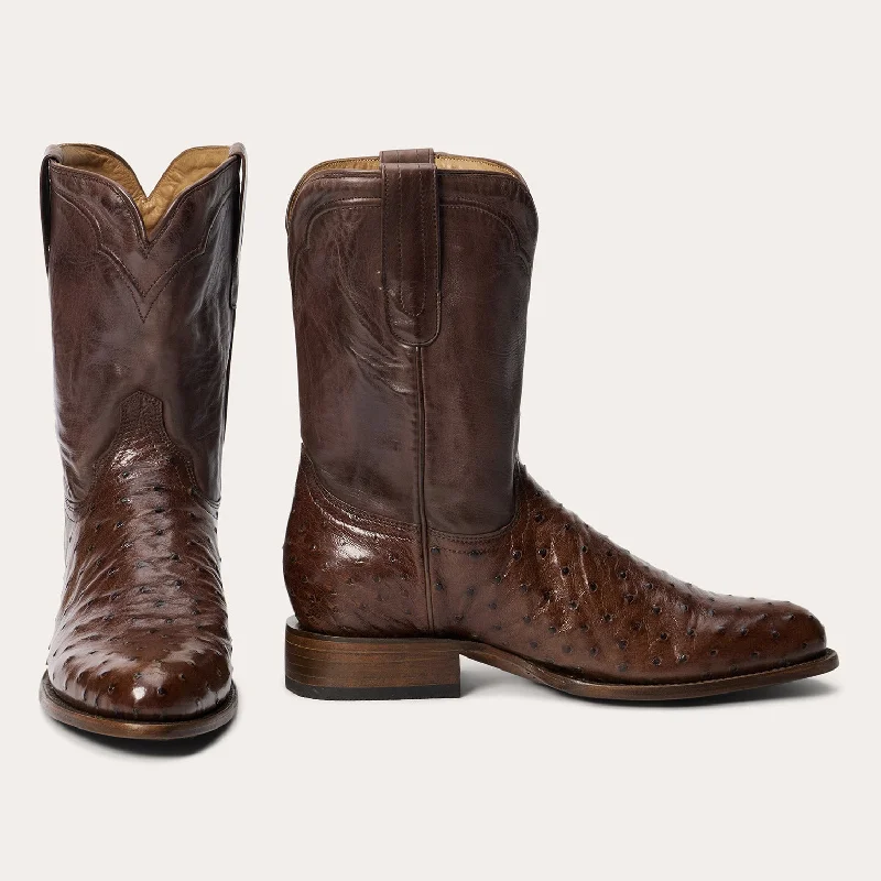 Men's Soft Shoes Austin Ostrich Roper Boots