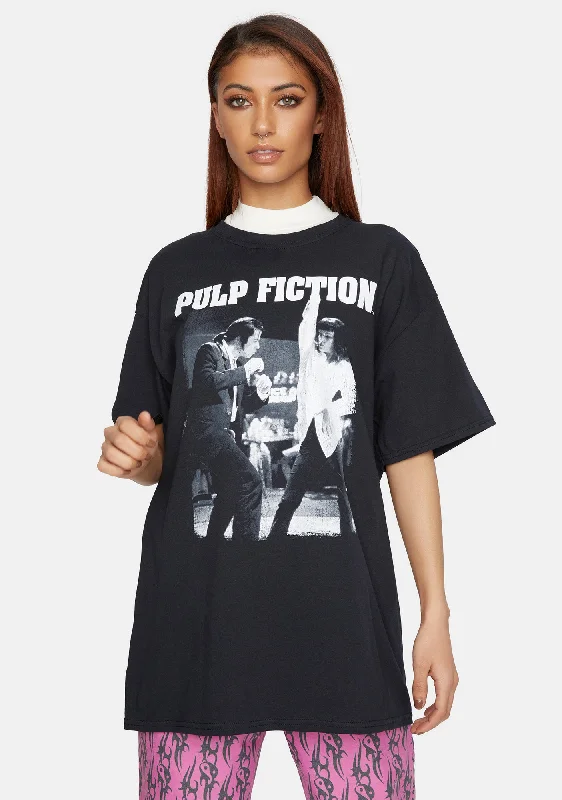 Elegant Women's Fashion Dark Tyler Pulp Fiction Graphic Tee