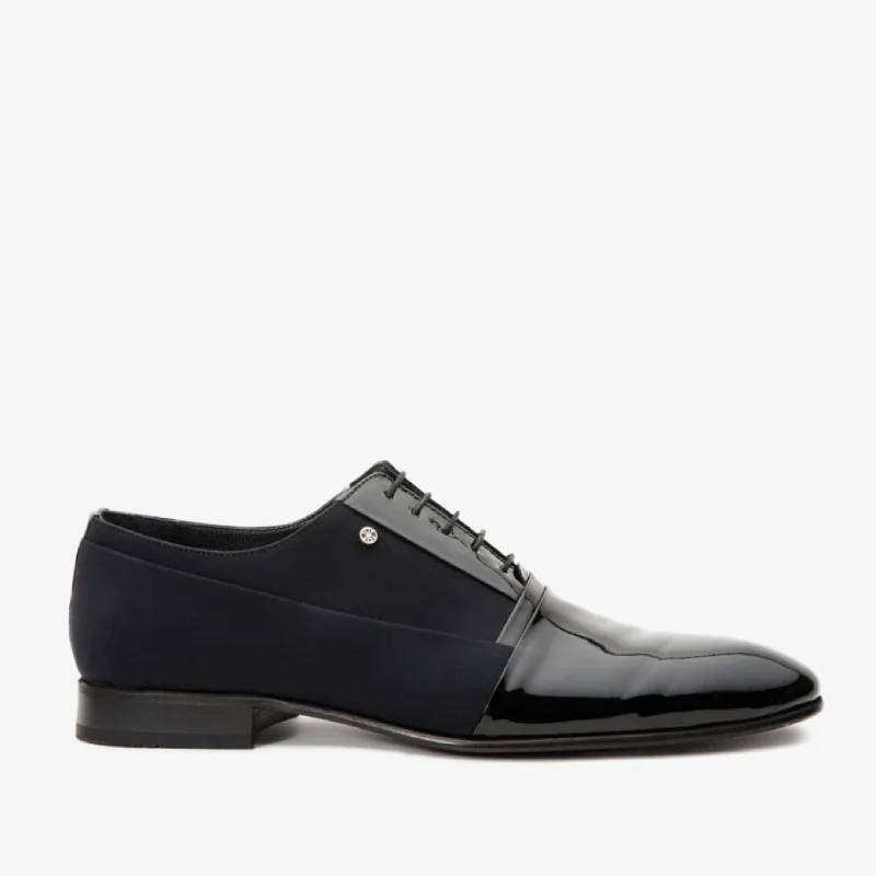 Men's Slip-Resistant Shoes The Colombo Black Cap Toe Oxford Men Shoe