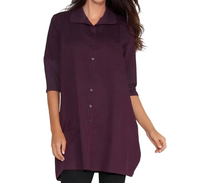 Fashionable Women's Outfit Tiburon Icon Tunic In Aubergine