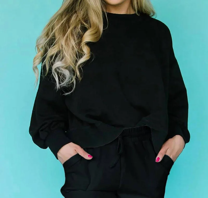 Stylish Women's Outerwear Apparel Millie Sweatshirt In Black