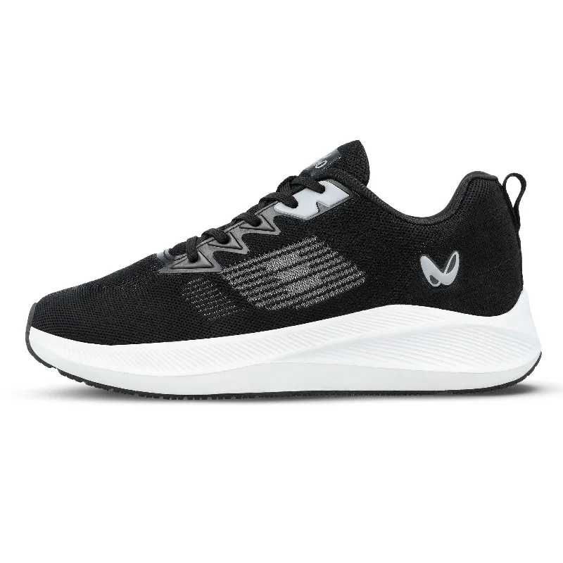 Lightweight Breathable Shoes For Men Walkaroo Men Sports Shoe - WS9121 Black