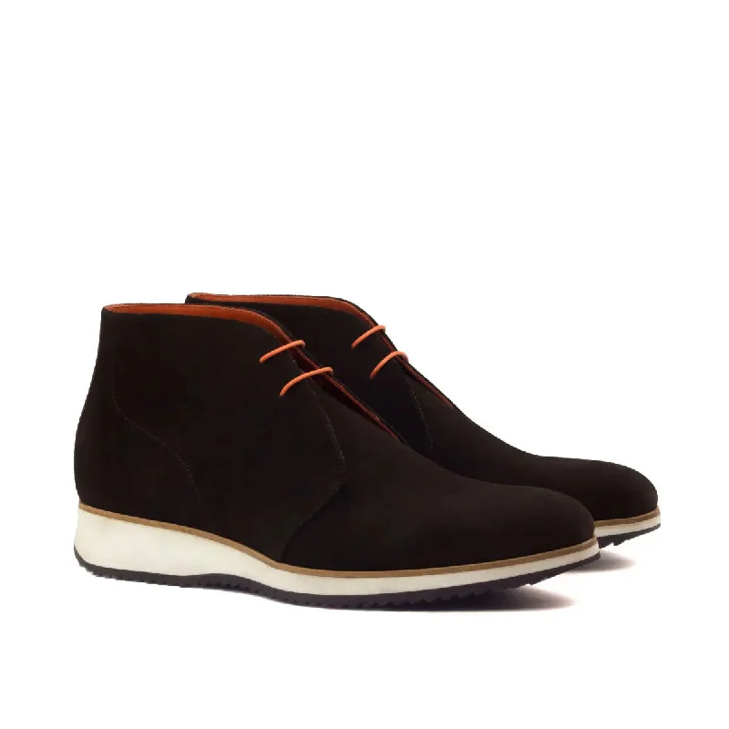 Men's Seamless Design Boots DapperFam Vivace in Dark Brown / Cognac Men's Lux Suede & Italian Pebble Grain Leather Chukka Men's Seamless Design Boots DapperFam Vivace in Dark Brown / Cognac Men's Lux Suede & Italian Pebble Grain Leather Chukka