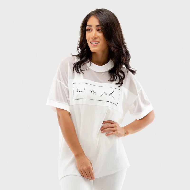 Current Trends Vibe Mesh Tee - White