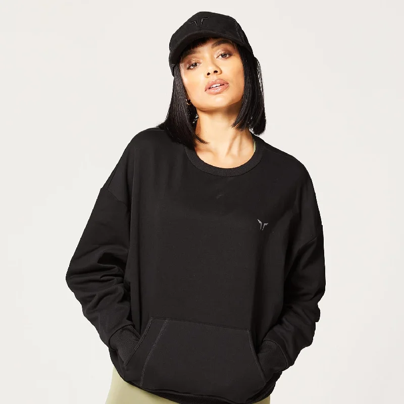 Comfortable Garments For Women Code After Class Sweatshirt - Black