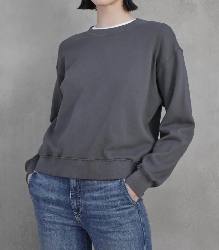 Chic Women's Attire Ynez Sweatshirt In Coal