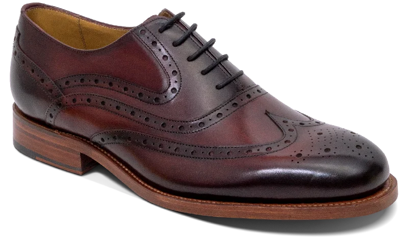 Men's Flexible Shoes Liffey - Hand Brushed Burgundy