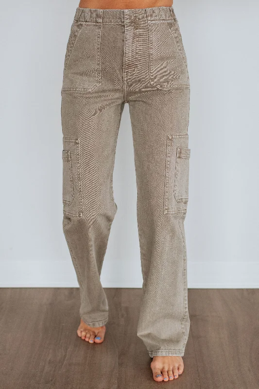 City Fashion Aubrey KanCan Jeans - Khaki