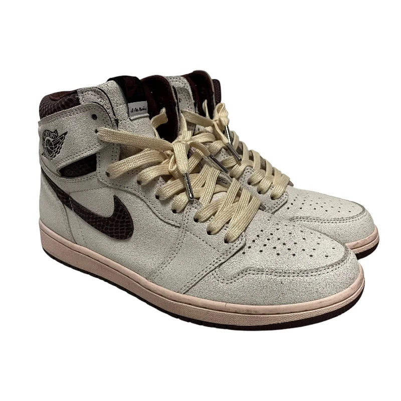Men's Sporty Shoes Jordan/Hi-Sneakers/US 9.5/Leather/WHT/Jordan 1 A Ma Maniere