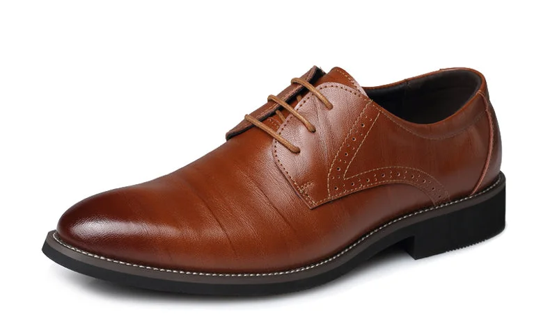 Sleek And Modern Shoes 2017 New Men's Real Cowhide Leather Oxford Shoes Comfortable Insole Lacing Business Dress Shoes Man Wedding High Quality Shoes Sleek And Modern Shoes 2017 New Men's Real Cowhide Leather Oxford Shoes Comfortable Insole Lacing Business Dress Shoes Man Wedding High Quality Shoes