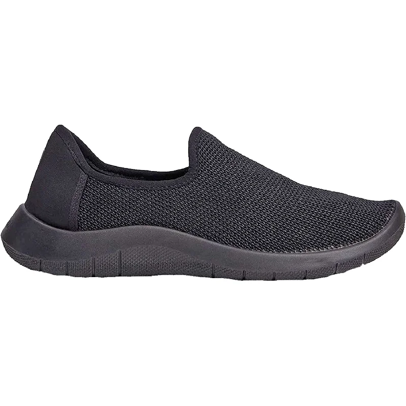 Men's Soft Shoes Unisex Arcopedico Gaia Black Fabric Mesh