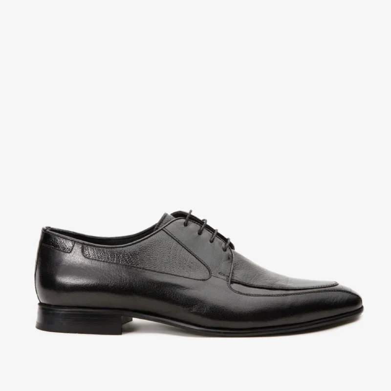 Huge Savings On Premium Quality Shoes The Gardi Black Leather Derby Men Shoe