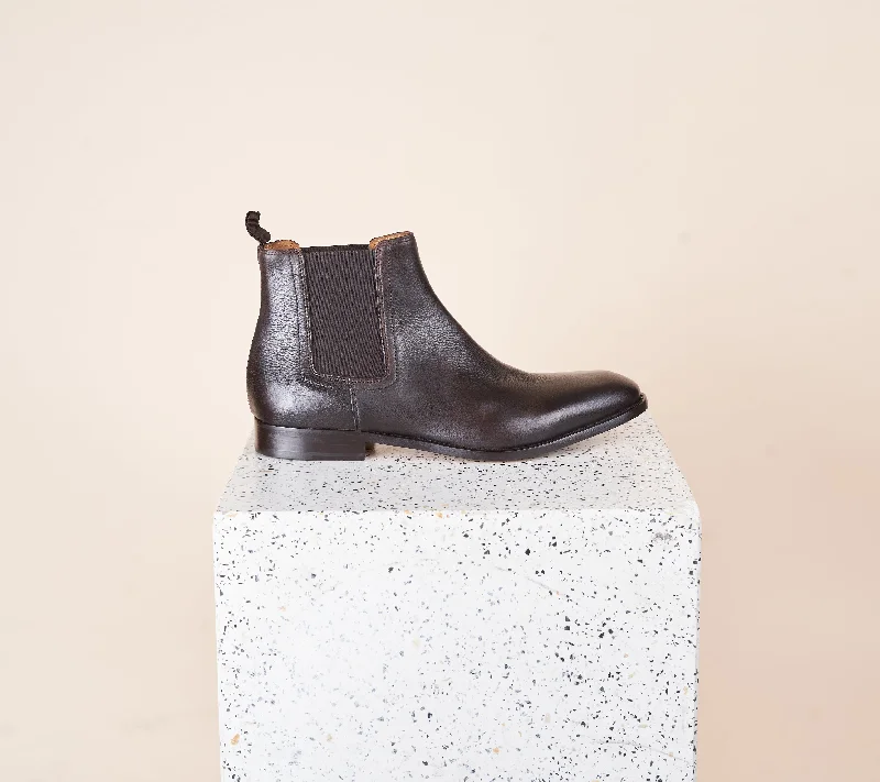 Men's Moisture-Wicking Shoes Lori - Men's Chelsea Boot Chocolate Leather