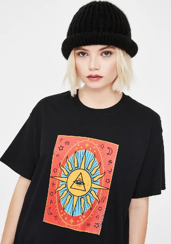 Trendy Outfits For Girls Astrology Sun Graphic Tee