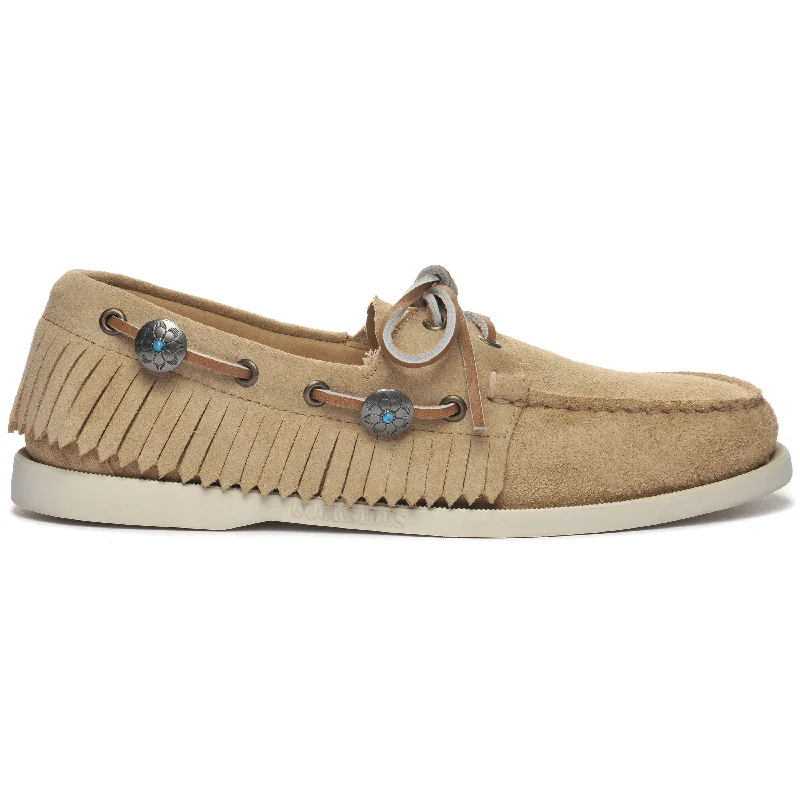 Men's Handcrafted Shoes Portland Fringes - Camel
