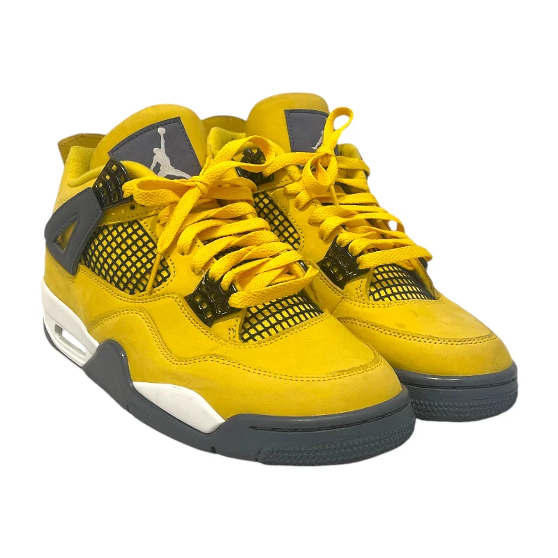 Men's Supportive Boots NIKE/AIR JORDAN 4 RETRO/Hi-Sneakers/US 8.5/YEL/CT8527-700