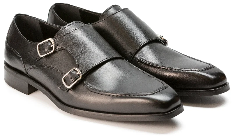 Grab Your Favorite Shoes At The Lowest Prices Luciana Men's Black Leather Monk Strap Apron Toe 21052 Grab Your Favorite Shoes At The Lowest Prices Luciana Men's Black Leather Monk Strap Apron Toe 21052