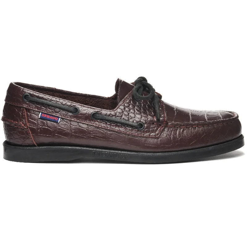 Men's Casual Shoes Portland Exotic - Croc Burgundy