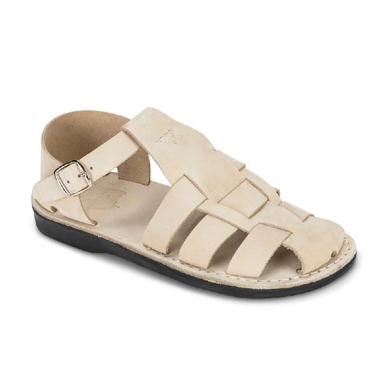 Men's Classic Boots Daniel - Leather Fisherman Sport Sandal | White Nubuck