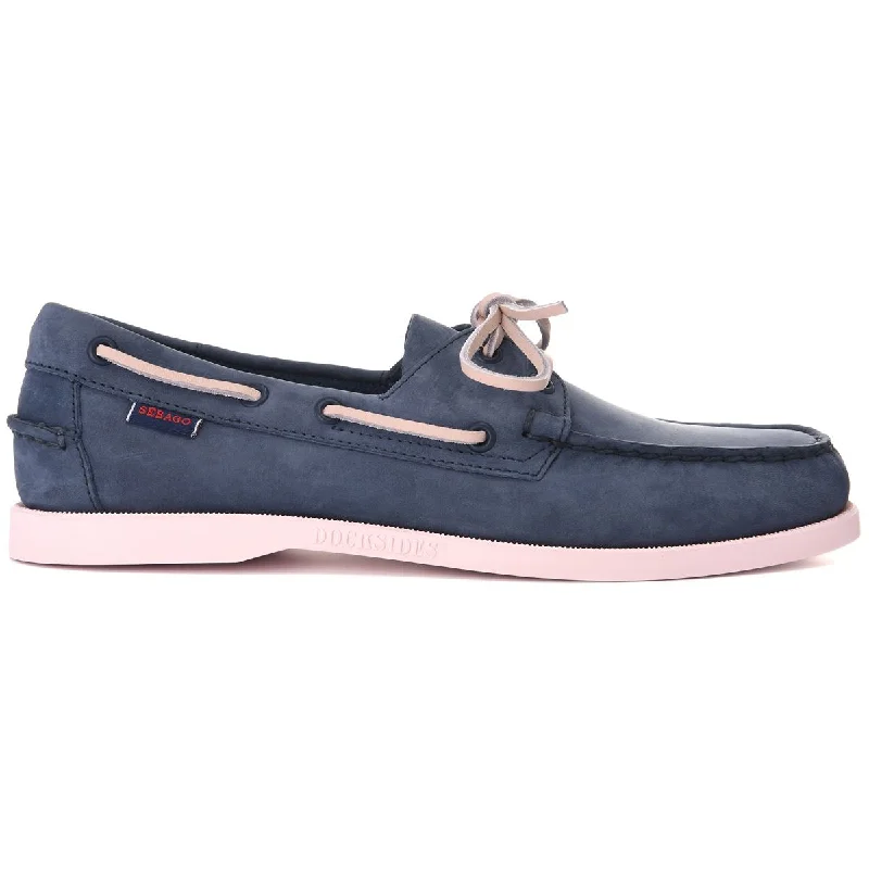 Clearance Sale On Trendy Footwear While Supplies Last Docksides Portland Nubuk - Navy Blue & Pink