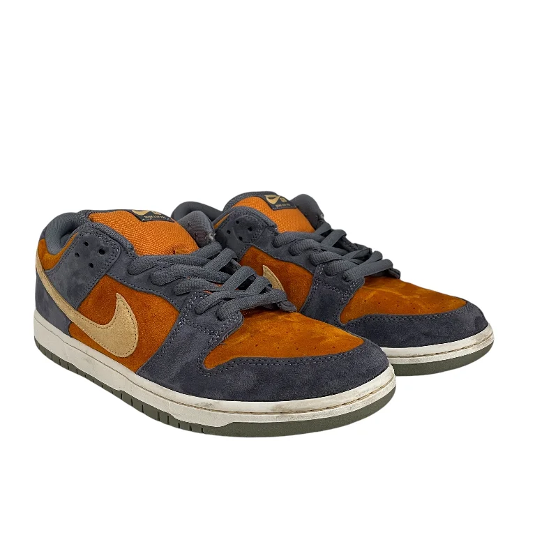 Men's Reinforced Sole Shoes NIKE SB/Low-Sneakers/US 14/Suede/ORN/Orange Emerald Rise Dunk Low