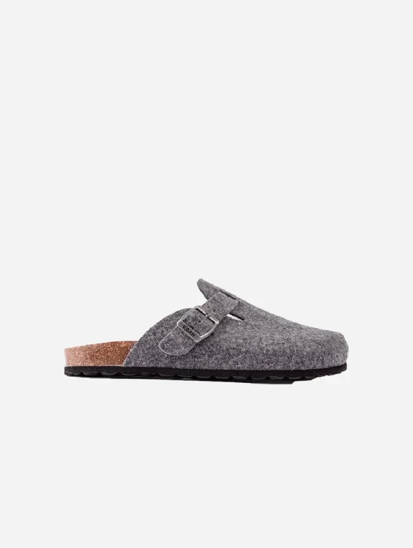 Men's Casual Boots Taro Men's Footbed Textile Vegan Sandals | Grey