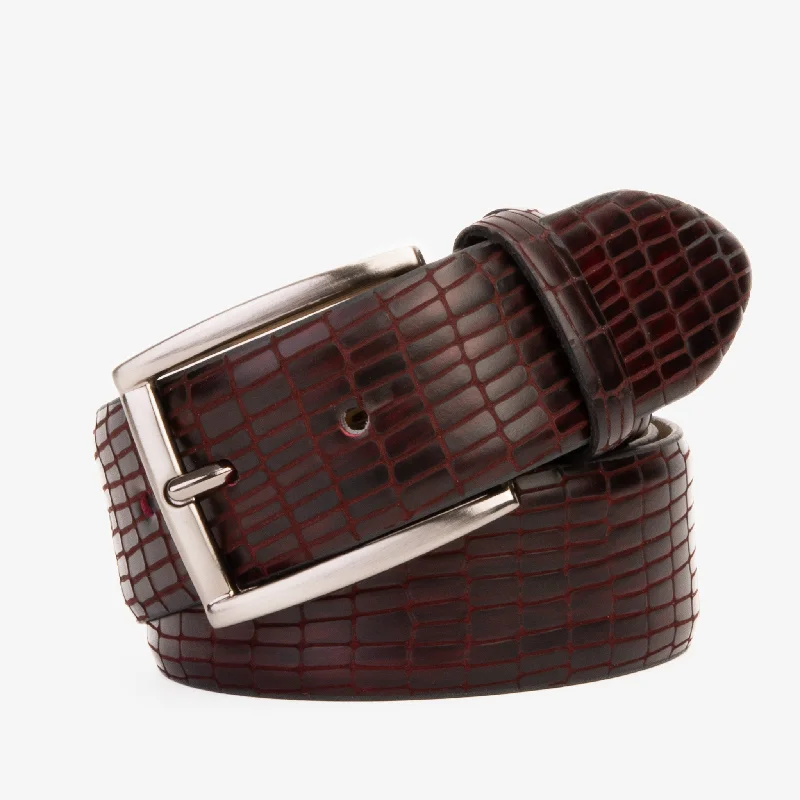 Men's Odor-Resistant Shoes The Empire Burgundy Leather Belt