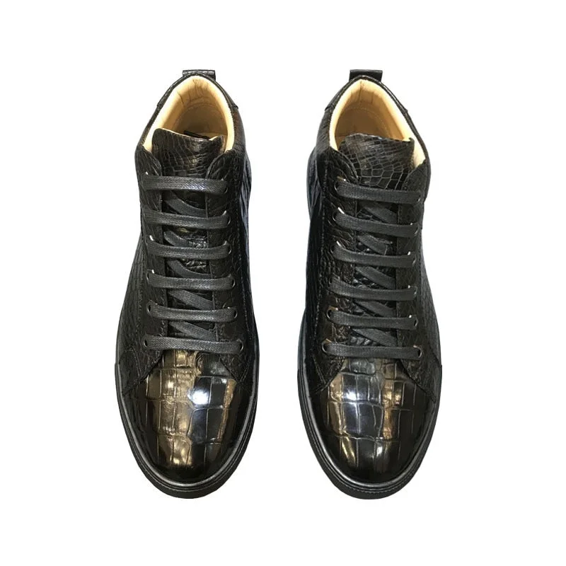 Men's Lightweight Shoes Men's Fashion Genuine Leather Real Lace Up Designer Casual Shoes
